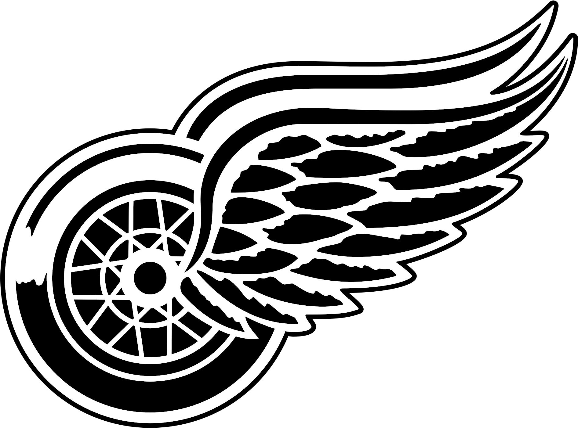 Detroit Red Wings Png Pic (lavender, black, silver, white)