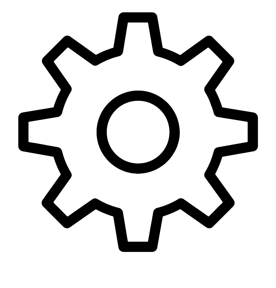 Settings Png Free Image (black, white, silver)