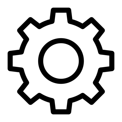 Settings Cog Free Png Icon (indigo, black, silver, white, gray)