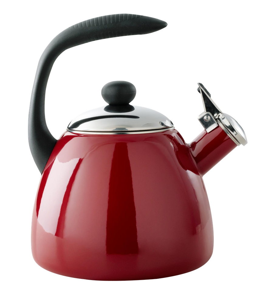 Kettle Png Transparent Image (maroon, black)