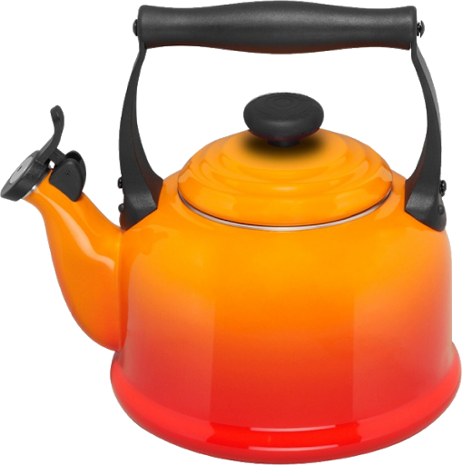 Kettle Transparent Background (orange, indigo, black)