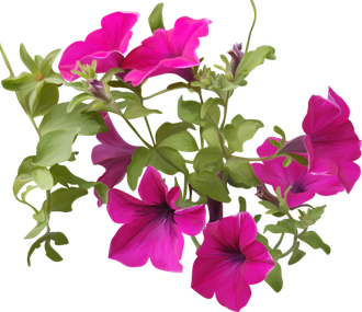 Petunia Png Clipart (black)