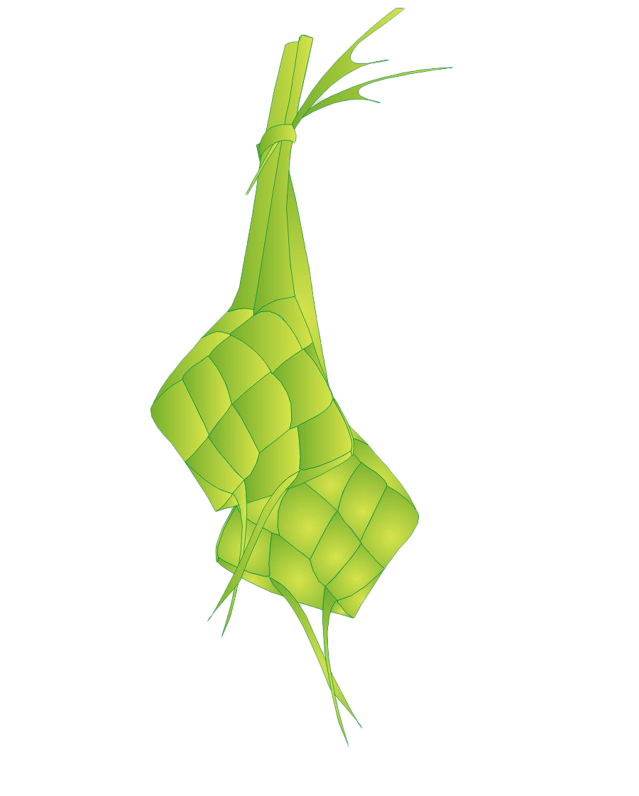 Ketupat Png Transparent Image (white, olive, gold)