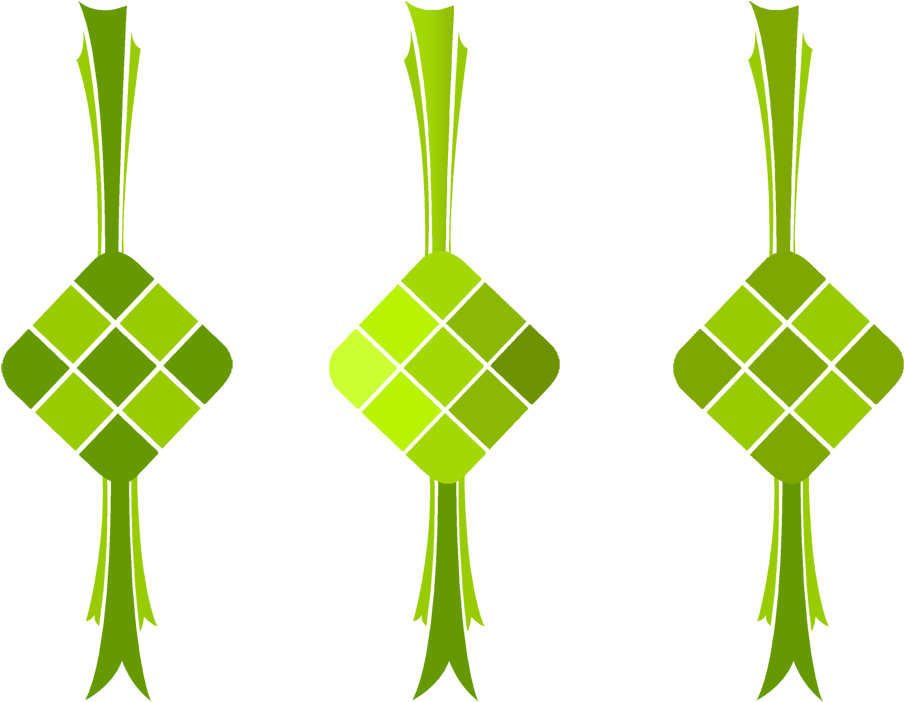 Ketupat Transparent Png (olive, yellow, black, gold)