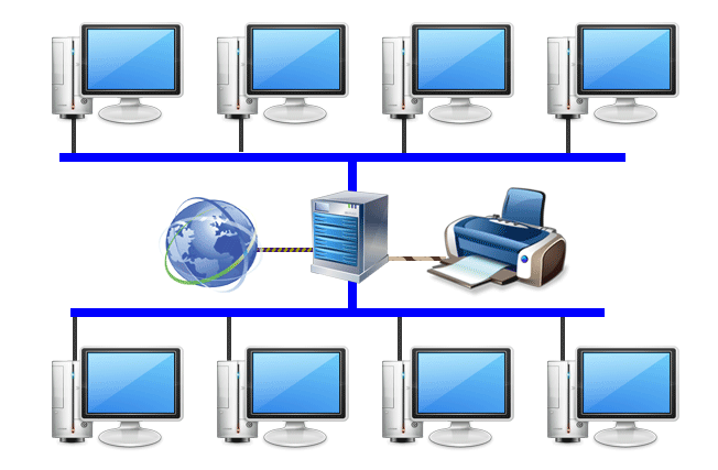 Network Computer Download Png Image (plum, white, lavender, blue)