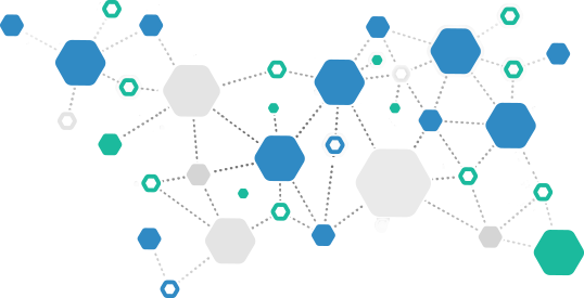 Network (teal, white, black, lavender, silver)