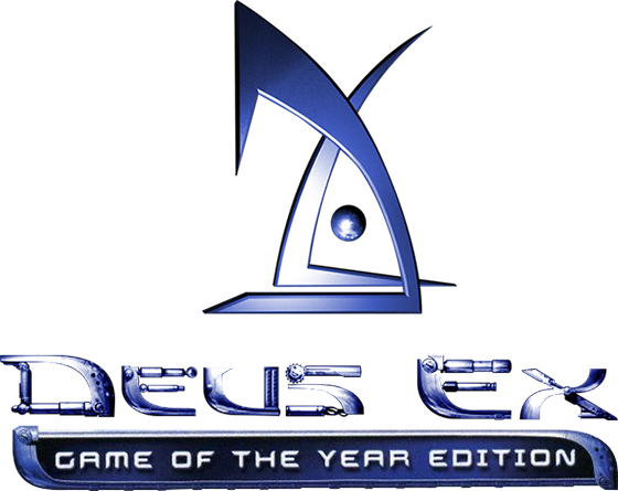 Deus Ex Logo Png File (black, indigo, white)