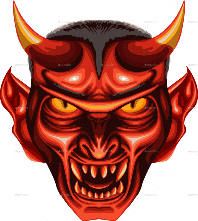 Devil Face Png Photos (black, indigo)