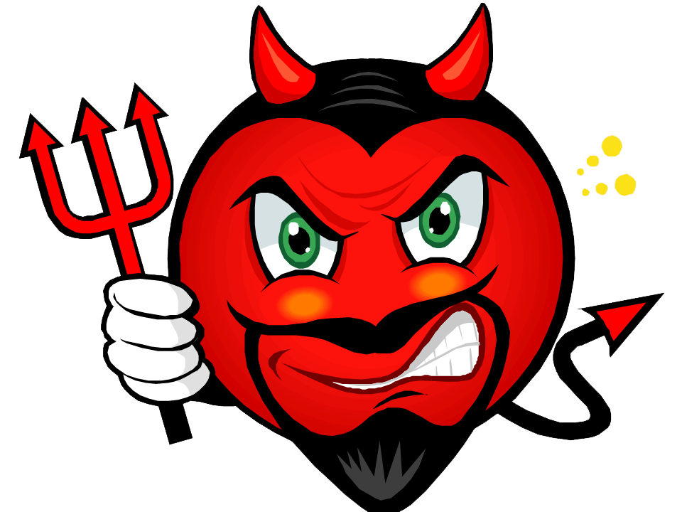 Devil Face Png Pic (black, white, red)