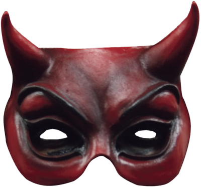 Devil Face Transparent Png (black, white)