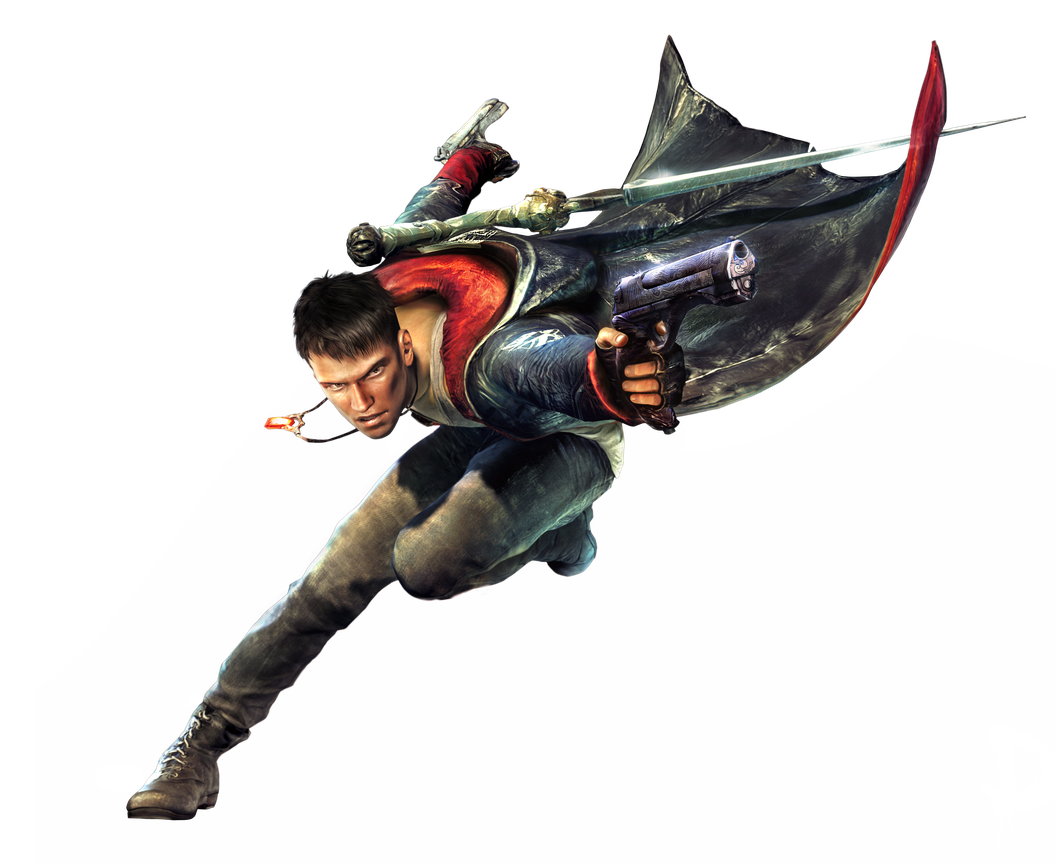 Devil May Cry Transparent Png (black, white, red)