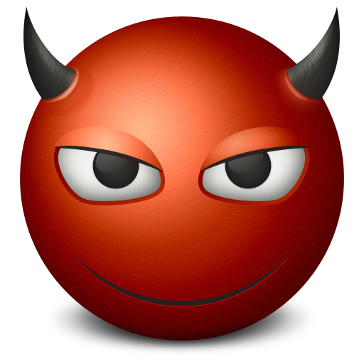 Devil Png Transparent Image (black, white, silver, maroon)