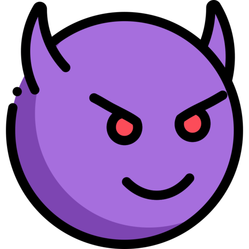 Devil Free Png Icon (plum, black, gray)