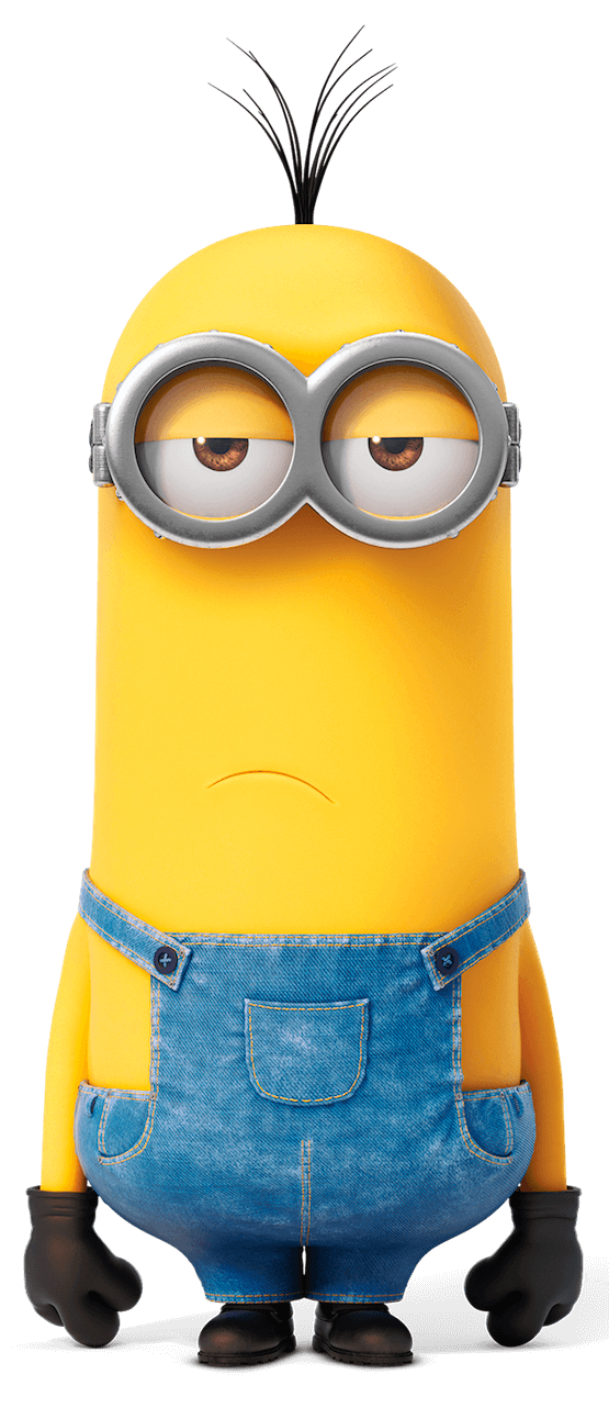 Kevin Minion Transparent Png (black, gold)