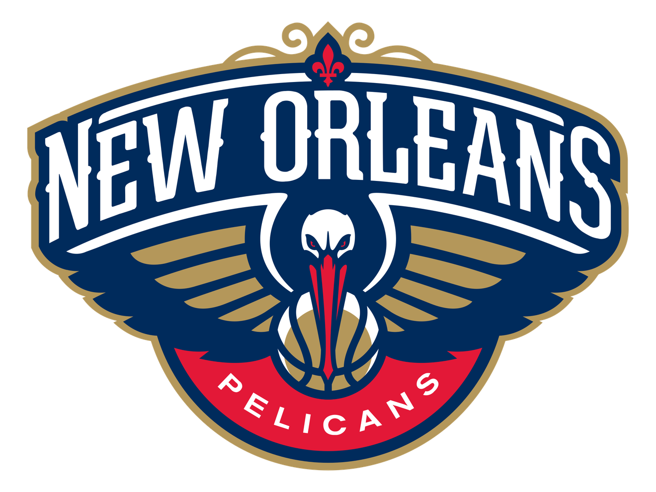 New Orleans Pelicans Png File (red, black, salmon, white, navy)