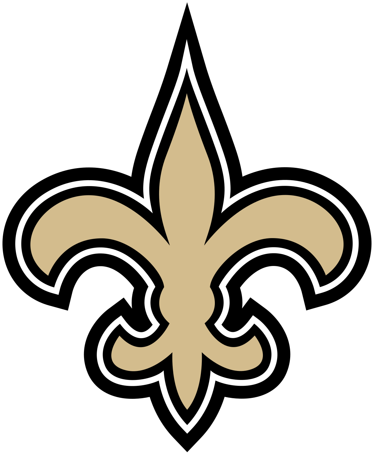 New Orleans Saints Png File (black, silver, white)