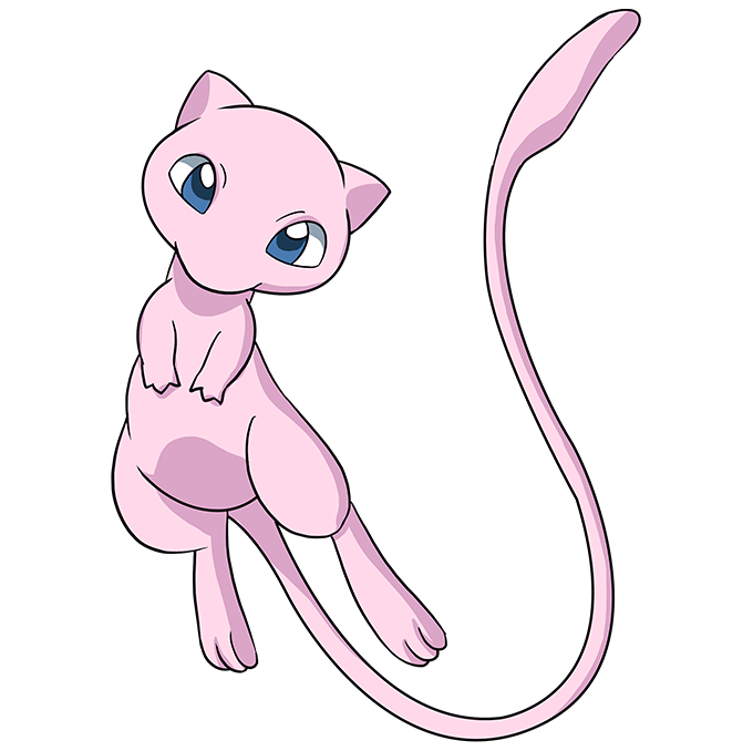 Mew Png Pic (lavender, black, plum)