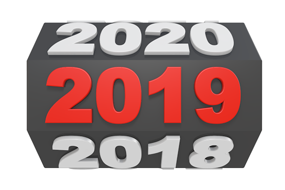 New Year 2019 Png Free Download (gray, indigo, silver, black, white)