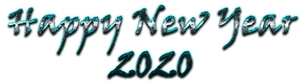 New Year 2020 Png Clipart (black)