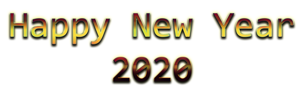 New Year 2020 Png Image (olive, black)