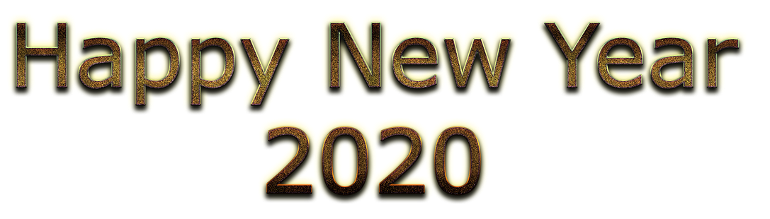 New Year 2020 Png Photo (olive, black, silver)