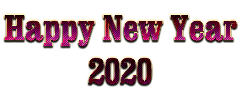 New Year 2020 Png Picture (gray, black)