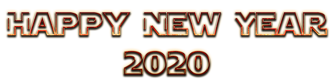 New Year 2020 Transparent Background (olive, chocolate, black)