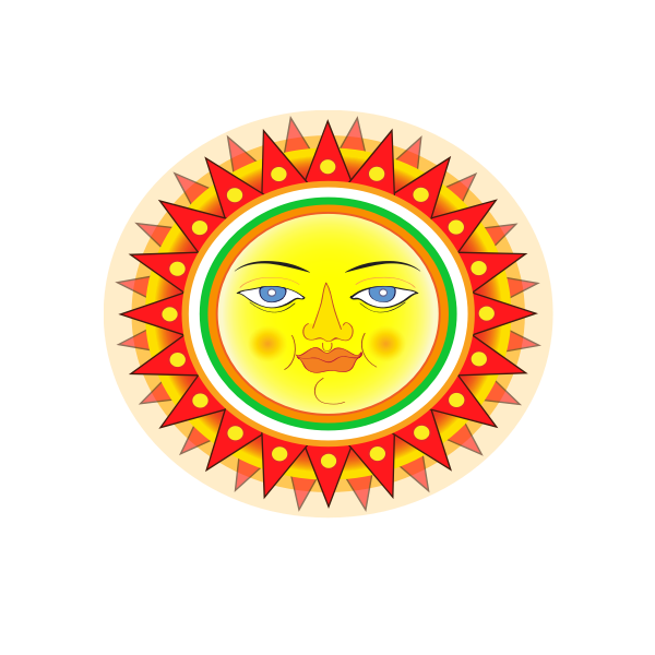 New Year Around The Sun Png (white, yellow, black, salmon)