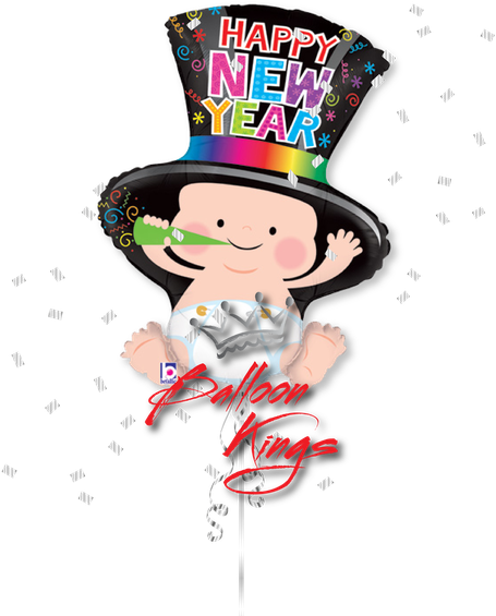 New Year Baby Png Isolated Photo (pink, black)