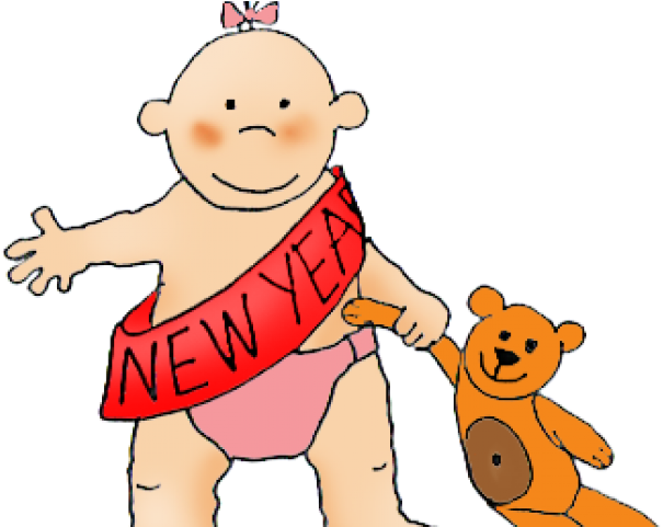 New Year Baby Png (pink, chocolate, black, orange, salmon)