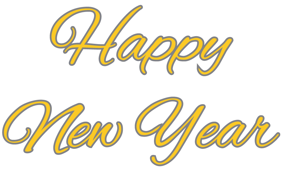 New Year Background Png Picture (black, gold)