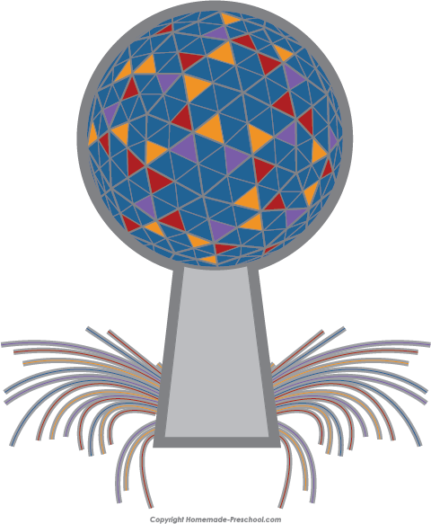 New Year Ball Drop Png (white, silver, gray, teal)