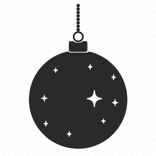 New Year Ball Png File (black)