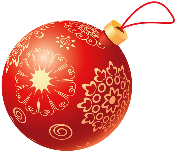 New Year Ball Png Isolated Pic (red, maroon, black)