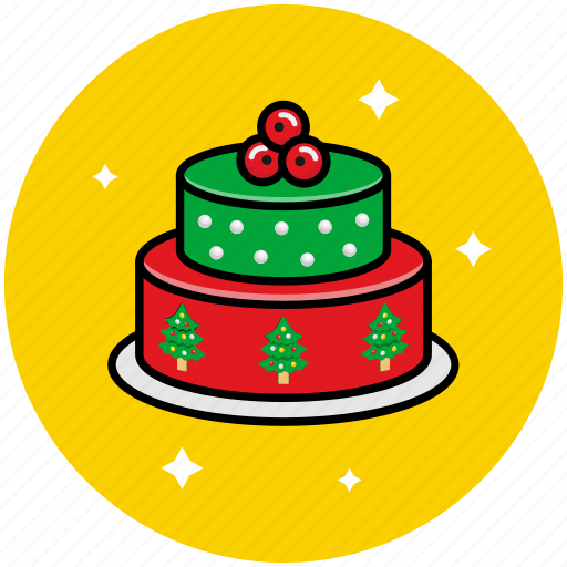 New Year Cake Png Image (red, black, gold)