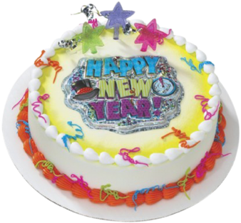 New Year Cake Png Isolated File (lavender, black)