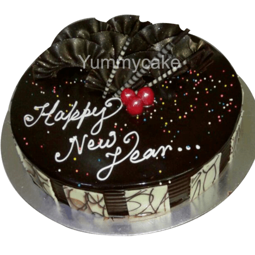 New Year Cake Png Pic (black)