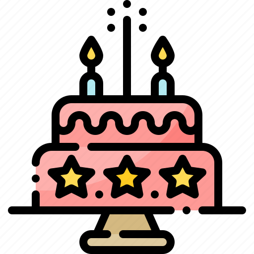 New Year Cake Png Picture (black, salmon)