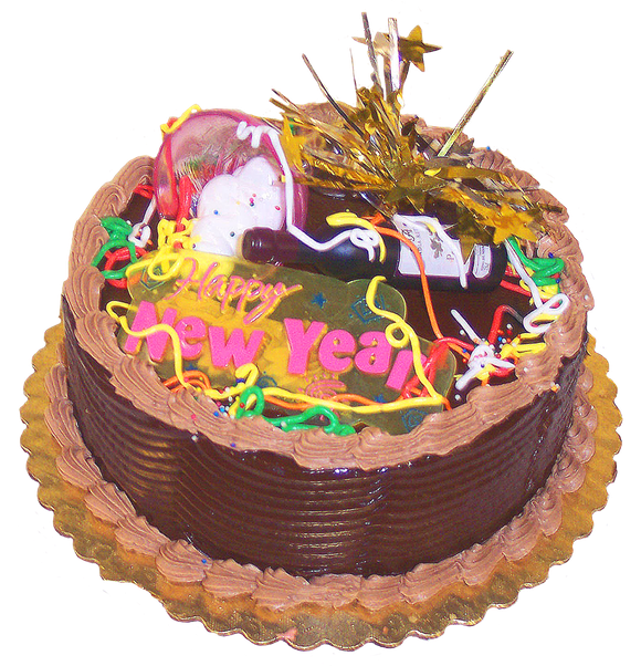 New Year Cake Png (maroon, black)