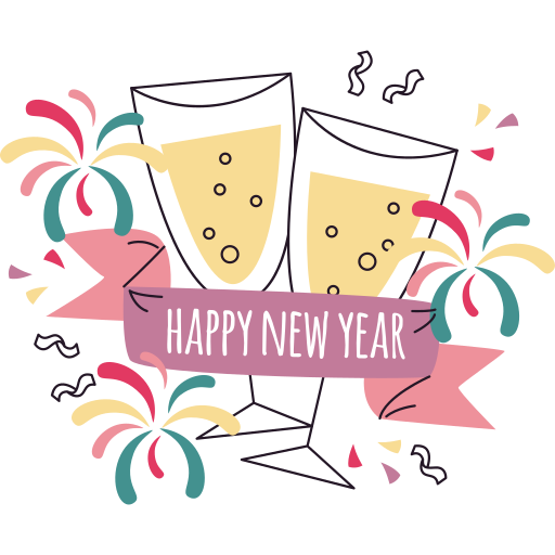 New Year Celebration Png Hd Isolated (white, pink, black, salmon)