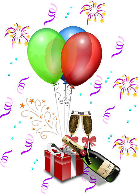 New Year Celebration Png Picture (white, black)