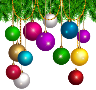 New Year Decoration Png Free Download (green, white, black)