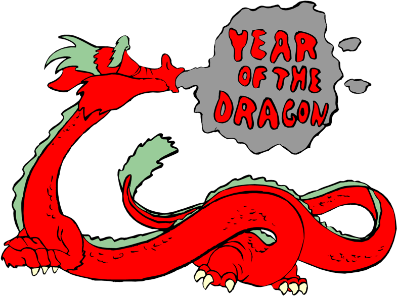 New Year Dragon Png Pic (red, gray, black, silver)