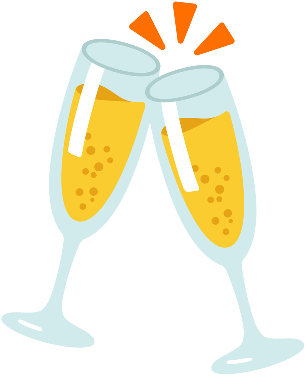 New Year Emoji Png Picture (gold, lavender, black, orange, white)