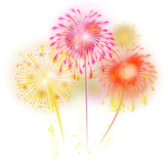 New Year Fireworks Png Hd Isolated (red, yellow, black)