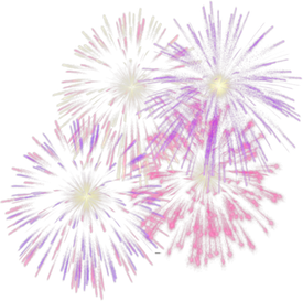 New Year Fireworks Png Isolated Photo (black)