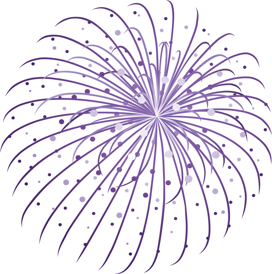 New Year Fireworks Png Pic (white)