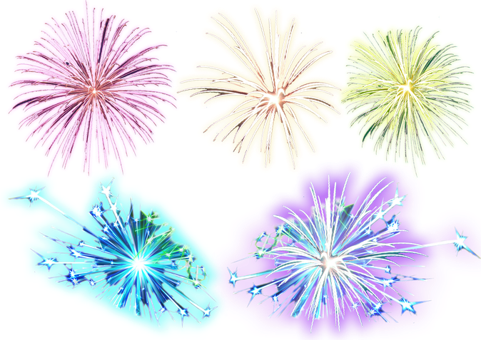 New Year Fireworks Png Picture (greenish blue, black, violet)