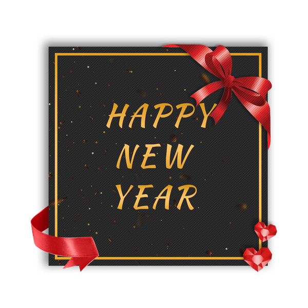 New Year Gift Png Photo (gray, black)