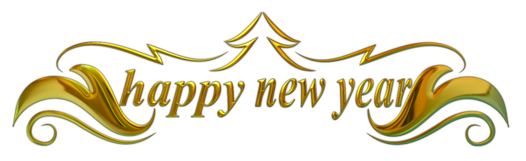 New Year Greetings Transparent Png (black)